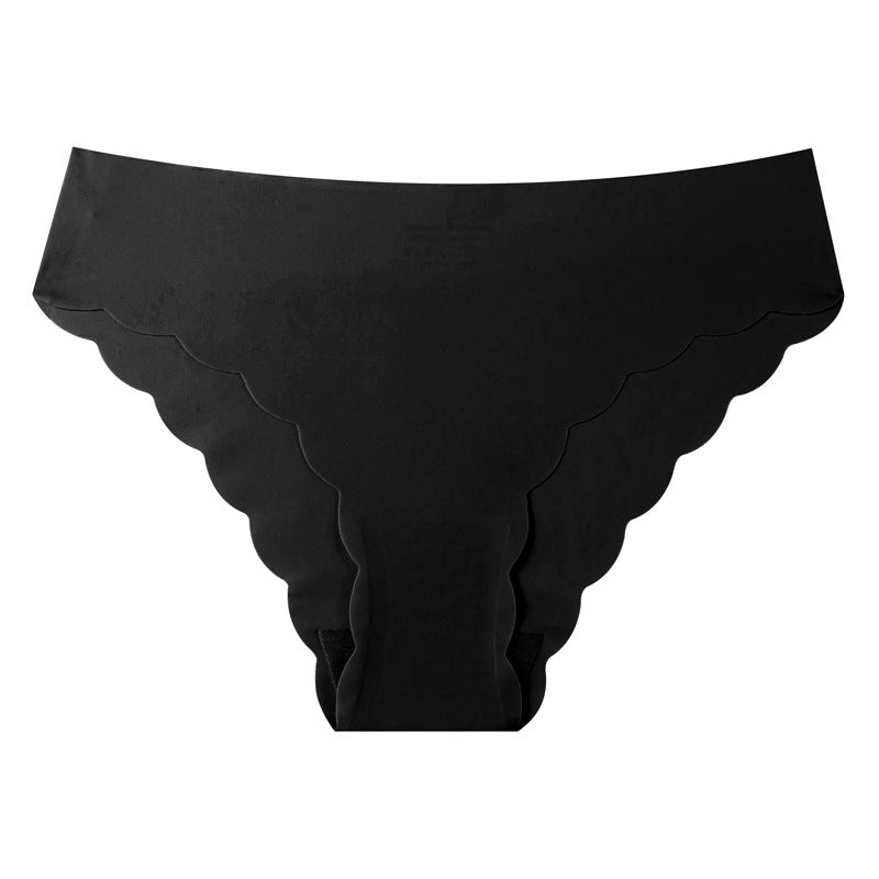Solid Color Seamless Low Waist Briefs For Women In Nylon Fabric Suitable For All Seasons