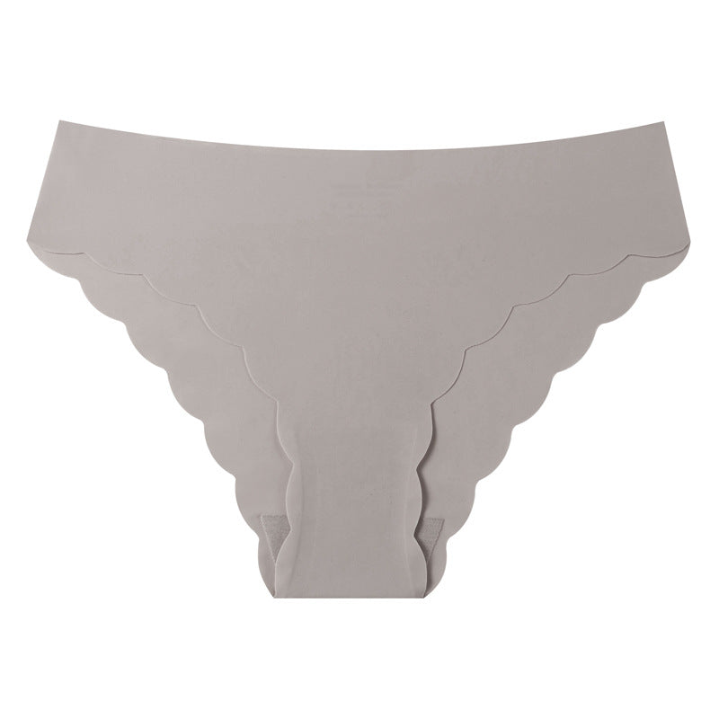 Solid Color Seamless Low Waist Briefs For Women In Nylon Fabric Suitable For All Seasons
