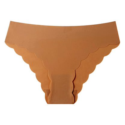 Solid Color Seamless Low Waist Briefs For Women In Nylon Fabric Suitable For All Seasons