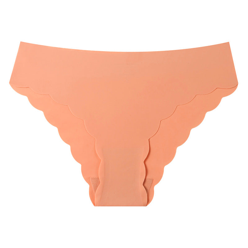Solid Color Seamless Low Waist Briefs For Women In Nylon Fabric Suitable For All Seasons