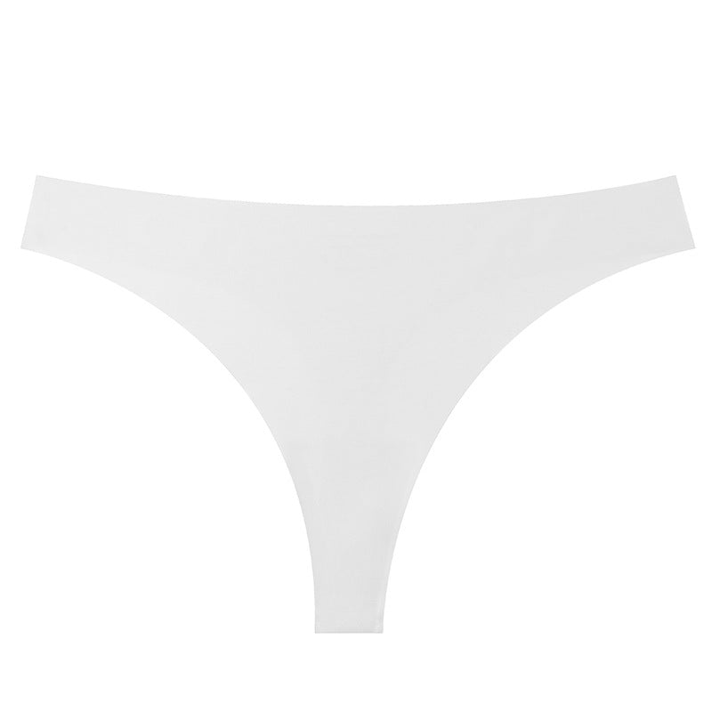 Seamless Solid Color Bikini Panties For Women In Low Waist Design, Made Of Nylon, Suitable For All Seasons