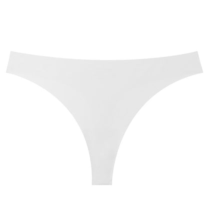 Seamless Solid Color Bikini Panties For Women In Low Waist Design, Made Of Nylon, Suitable For All Seasons
