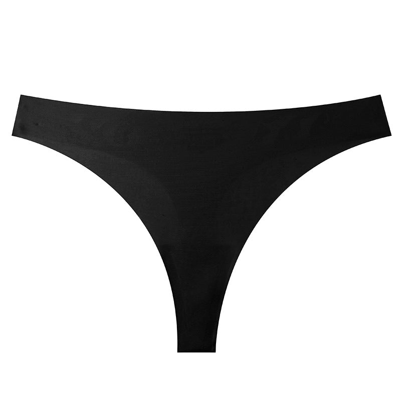 Seamless Solid Color Bikini Panties For Women In Low Waist Design, Made Of Nylon, Suitable For All Seasons