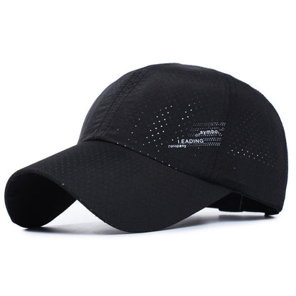 Unisex Sport Baseball Cap With Curved Brim, UV Protection, Made Of Polyester Featuring Gauze Craft