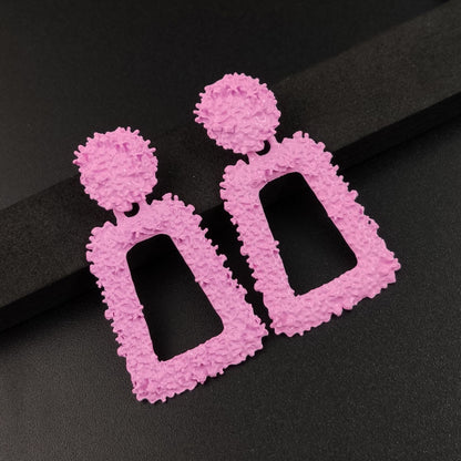 Exaggerated Geometric Earrings With Electroplated Gold Finish Featuring 304 Stainless Steel Posts In Alloy