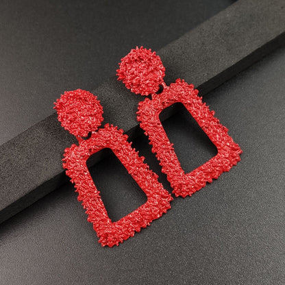 Exaggerated Geometric Earrings With Electroplated Gold Finish Featuring 304 Stainless Steel Posts In Alloy