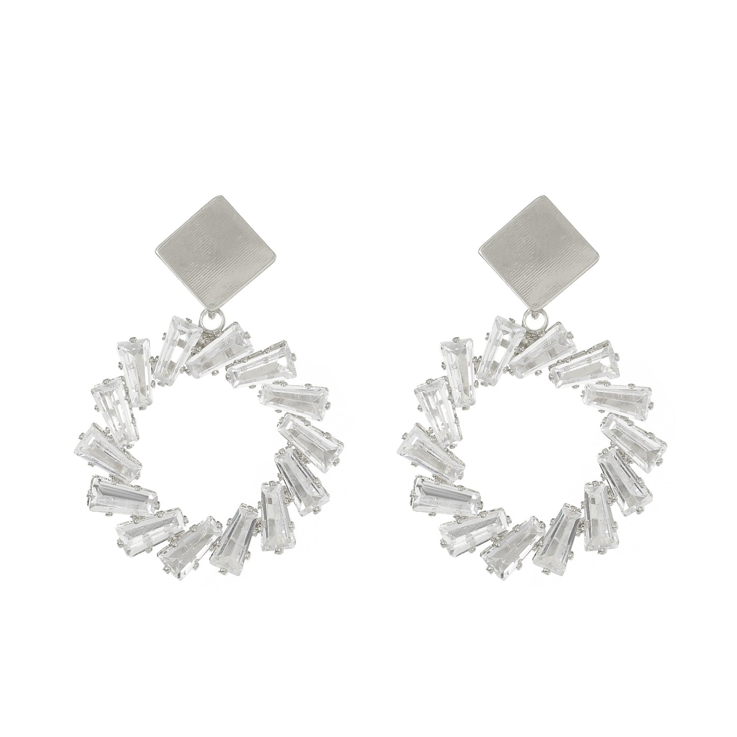 Long Tassel Earrings For Women Super Shiny Butterfly Heart-shaped Rhinestone Pendant Stud Earrings Shiny Jewelry