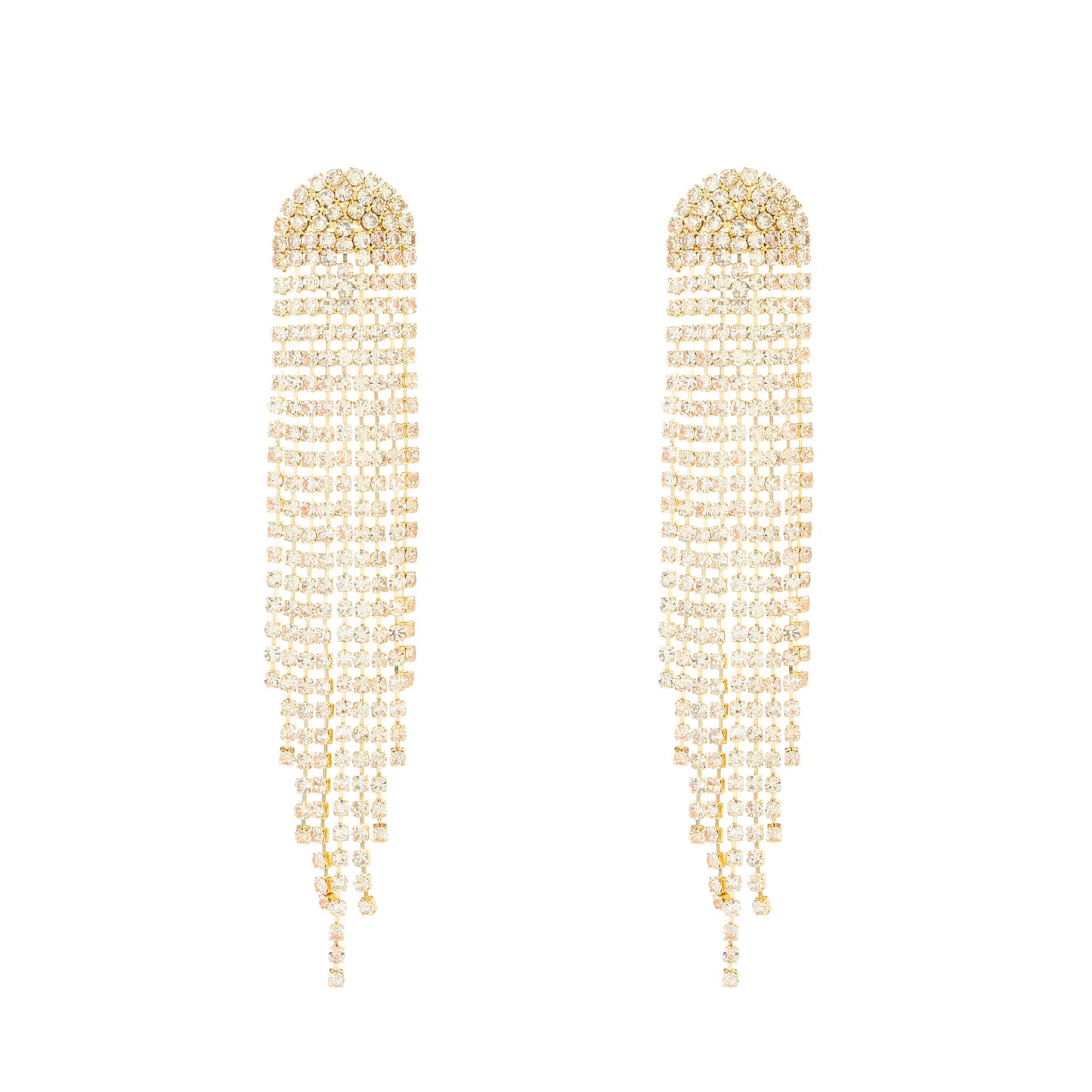Long Tassel Earrings For Women Super Shiny Butterfly Heart-shaped Rhinestone Pendant Stud Earrings Shiny Jewelry