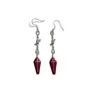 Casket Cross Earrings (Alloy)
