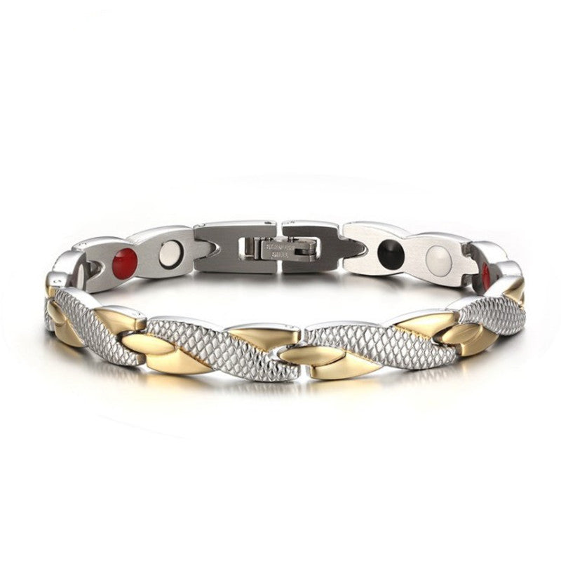 Dragon Alloy Bracelet In Dyed Black With Electroplated Finish, Unisex Design Featuring Magnetic Clasp Closure