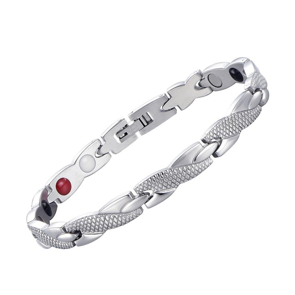 Dragon Alloy Bracelet In Dyed Black With Electroplated Finish, Unisex Design Featuring Magnetic Clasp Closure