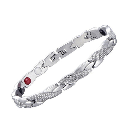 Dragon Alloy Bracelet In Dyed Black With Electroplated Finish, Unisex Design Featuring Magnetic Clasp Closure