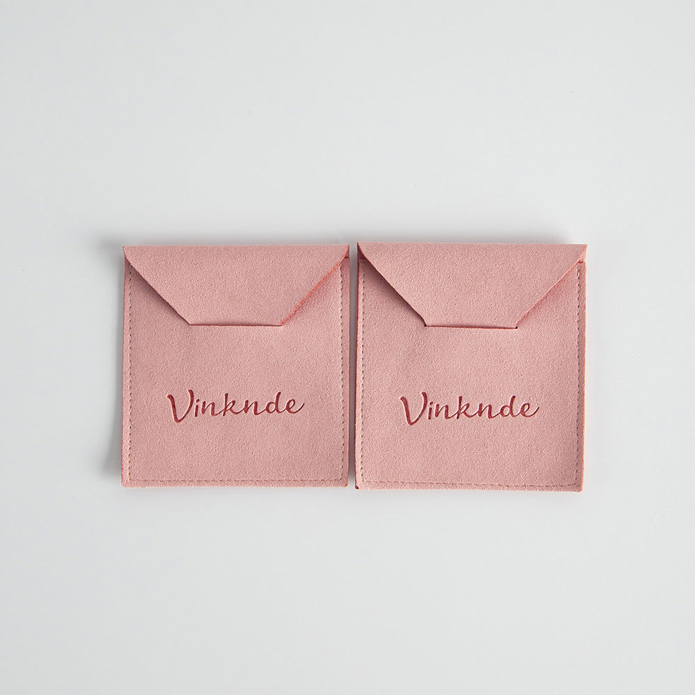 Pink Flannel Jewelry Packaging Bags For Love Charms, Soft And Durable Storage Pouches