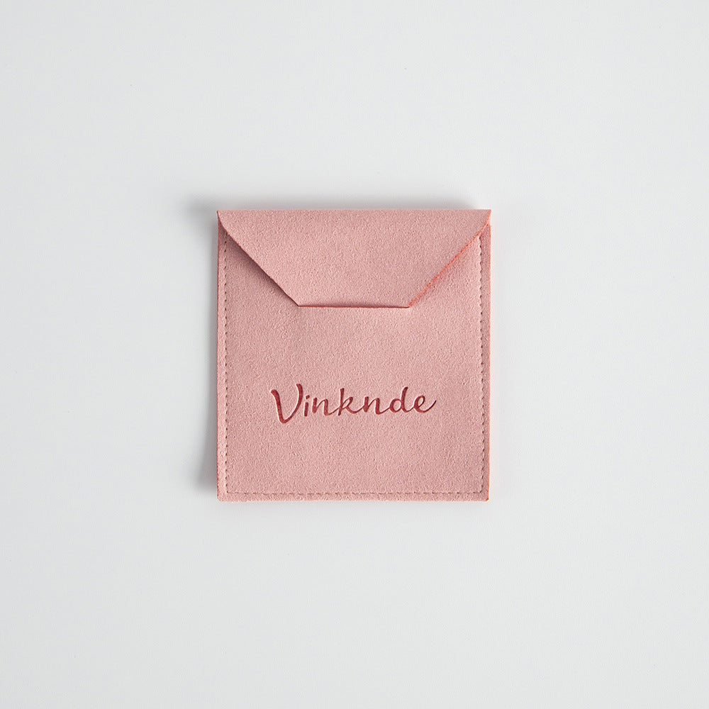 Pink Flannel Jewelry Packaging Bags For Love Charms, Soft And Durable Storage Pouches
