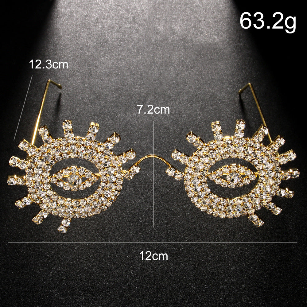 Special-Shaped Mirror Glasses For Women In Gold, Stylish Jewelry Accessory