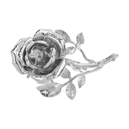 Rose Pattern Alloy Brooch Pin In Elegant Golden Finish For Stylish Accessory