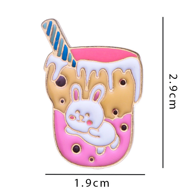 Metal Dumpling Salmon Sushi Tempura Rice Ball Badge Pin Clothing Bag Badge Alloy Brooch