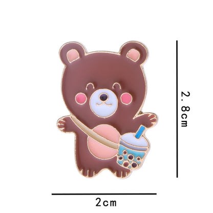 Metal Dumpling Salmon Sushi Tempura Rice Ball Badge Pin Clothing Bag Badge Alloy Brooch