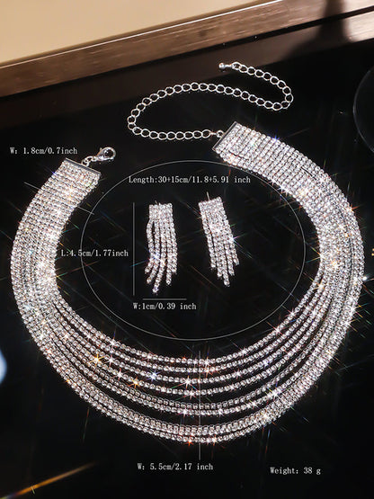 Layered Drop Earrings Necklaces Accessories