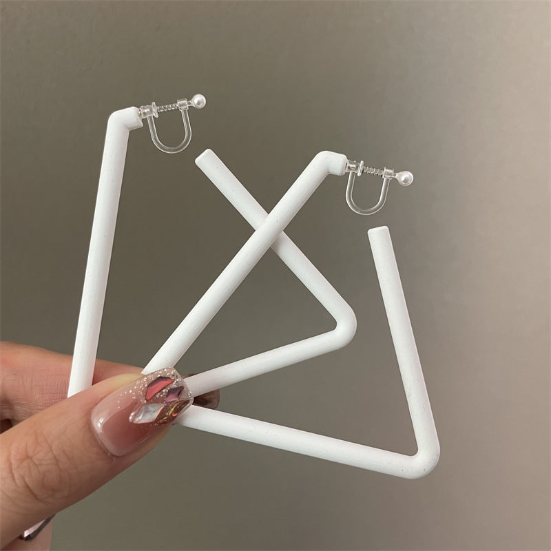 Exaggerated Geometric Large Earrings For Women In Yellow And Green Acrylic With Stoving Varnish Finish