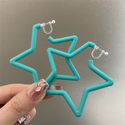 0535 Lake Blue Super Star Spring Plastic Ear Clip