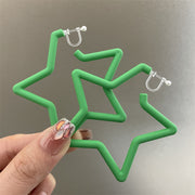 0535 Grass Green Super Star Spring Plastic Ear Clip