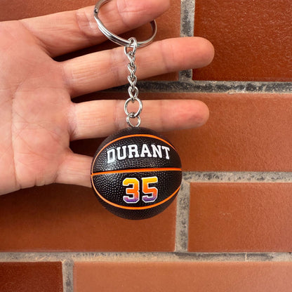 Basketball Pattern Plastic Keychain, Stylish And Durable Keychain Accessory