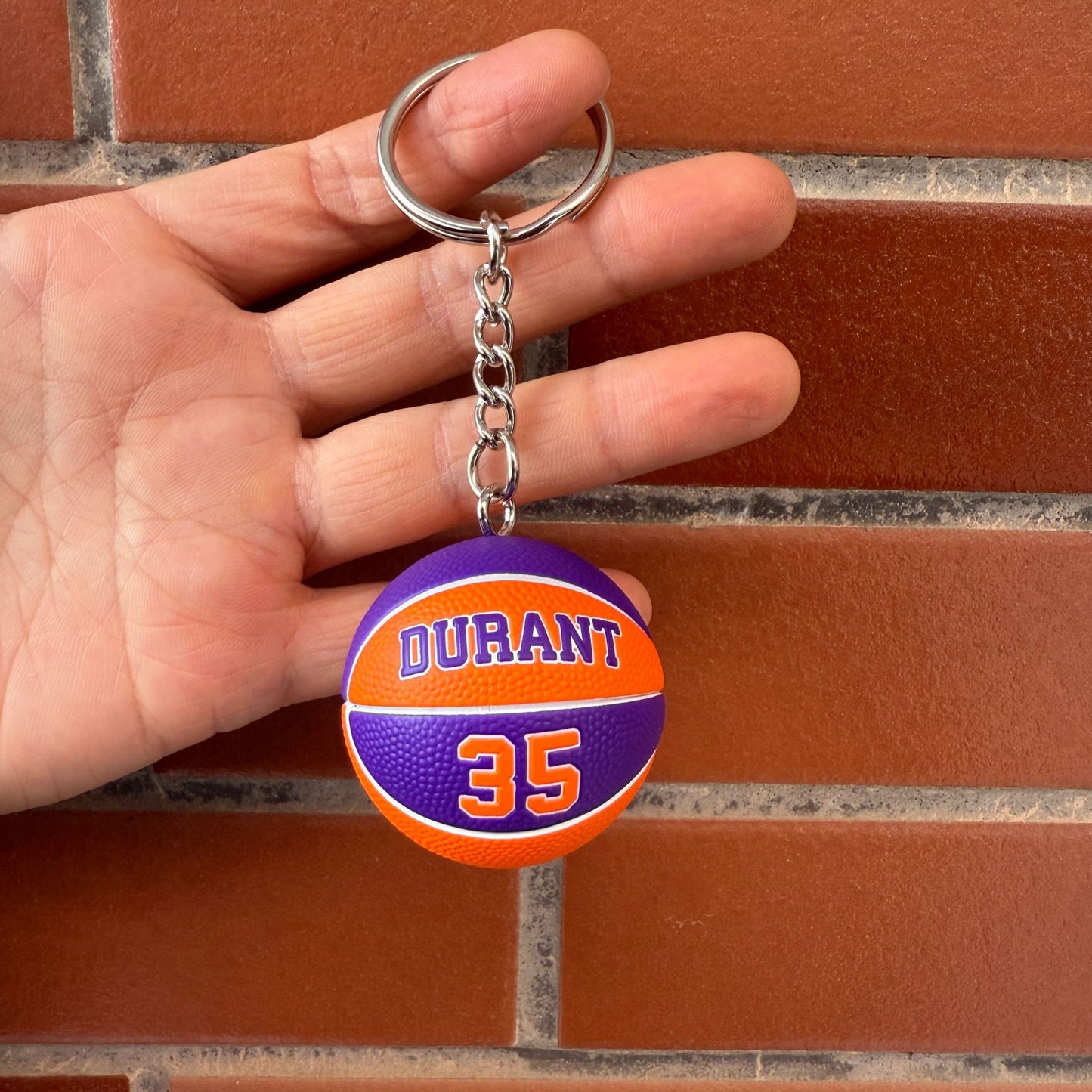 Basketball Pattern Plastic Keychain, Stylish And Durable Keychain Accessory