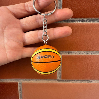 Basketball Pattern Plastic Keychain, Stylish And Durable Keychain Accessory