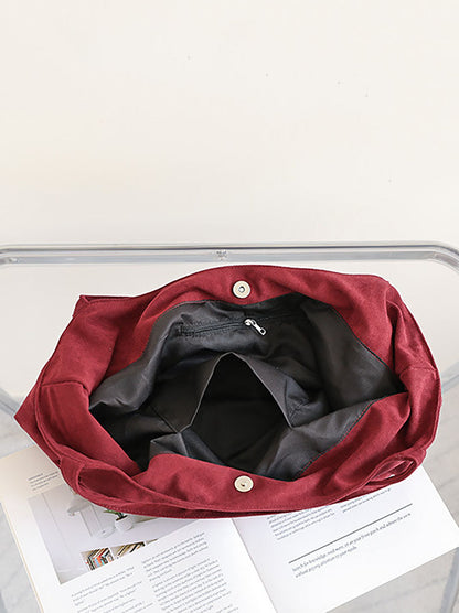 Women Casual Pure Color Flannel Bag