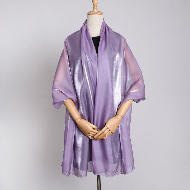 Elegant Organza Kerchief Silk Scarf Featuring Lightweight And Sheer Fabric For Stylish Accessories