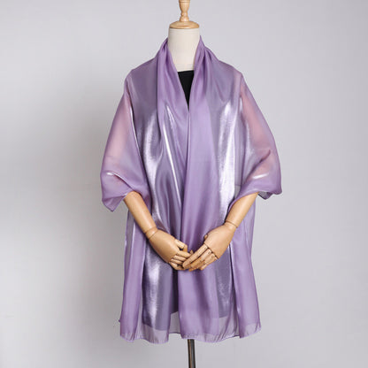 Elegant Organza Kerchief Silk Scarf Featuring Lightweight And Sheer Fabric For Stylish Accessories