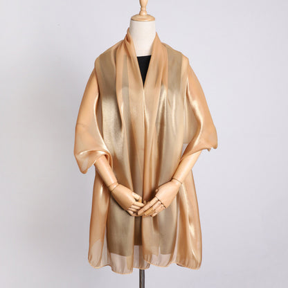 Elegant Organza Kerchief Silk Scarf Featuring Lightweight And Sheer Fabric For Stylish Accessories