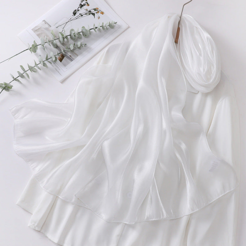 Elegant Organza Kerchief Silk Scarf Featuring Lightweight And Sheer Fabric For Stylish Accessories