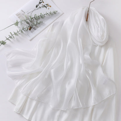 Elegant Organza Kerchief Silk Scarf Featuring Lightweight And Sheer Fabric For Stylish Accessories
