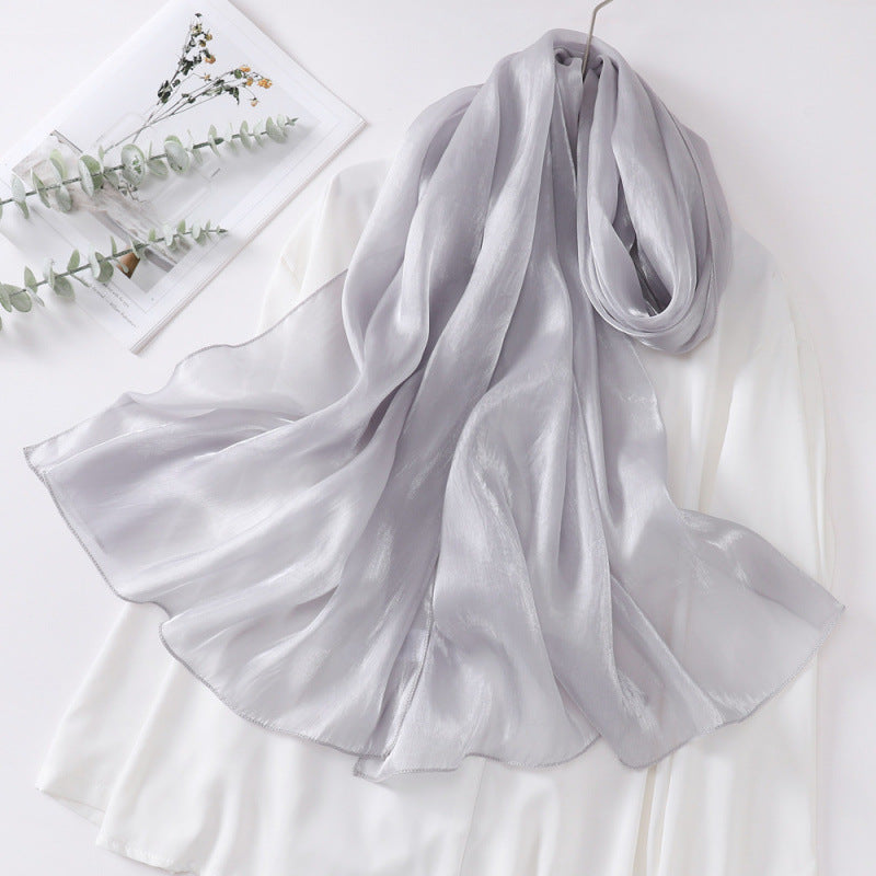 Elegant Organza Kerchief Silk Scarf Featuring Lightweight And Sheer Fabric For Stylish Accessories