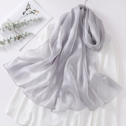 Elegant Organza Kerchief Silk Scarf Featuring Lightweight And Sheer Fabric For Stylish Accessories