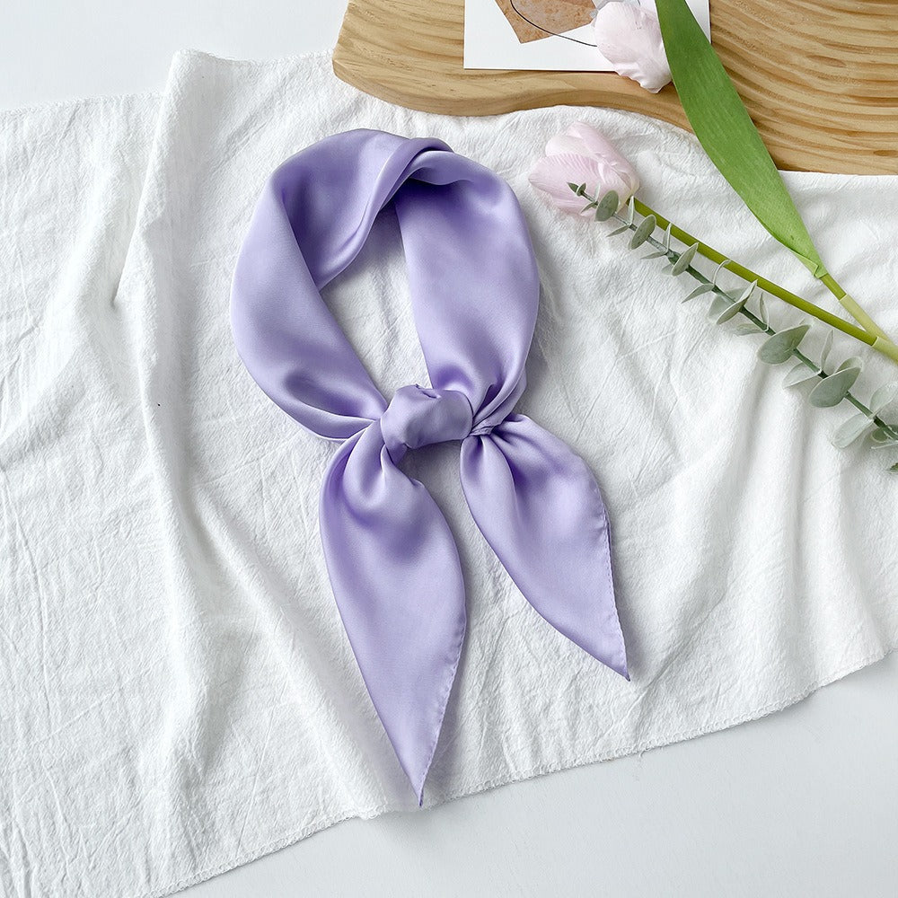 Lilac Silk Scarf For Summer, Elegant And Lightweight Accessory