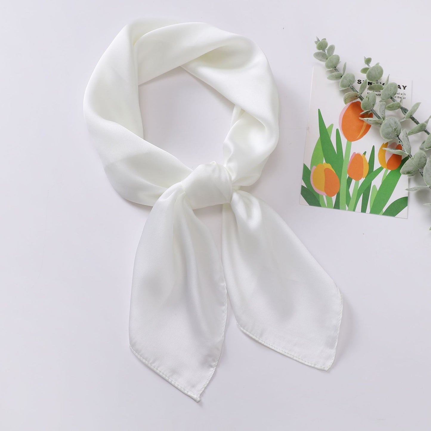 Lilac Silk Scarf For Summer, Elegant And Lightweight Accessory