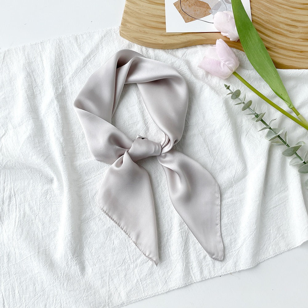 Lilac Silk Scarf For Summer, Elegant And Lightweight Accessory