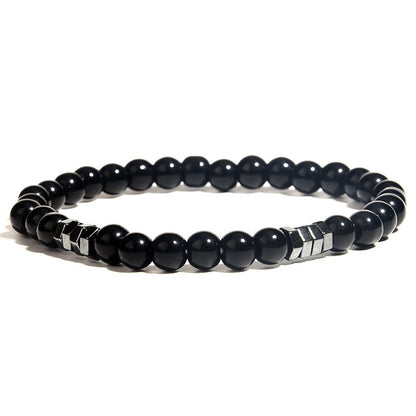 Ethnic Style Bracelets For Men And Women Featuring Wooden Beads In Black, Set Of 3 Pieces