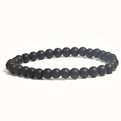 Ethnic Style Bracelets For Men And Women Featuring Wooden Beads In Black, Set Of 3 Pieces