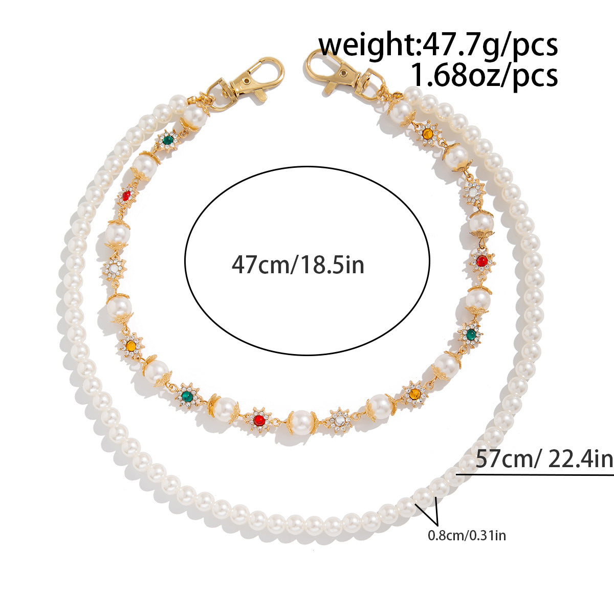 Hip-Hop Metal Waist Chain Featuring Flower And Cross Patterns In Golden Color