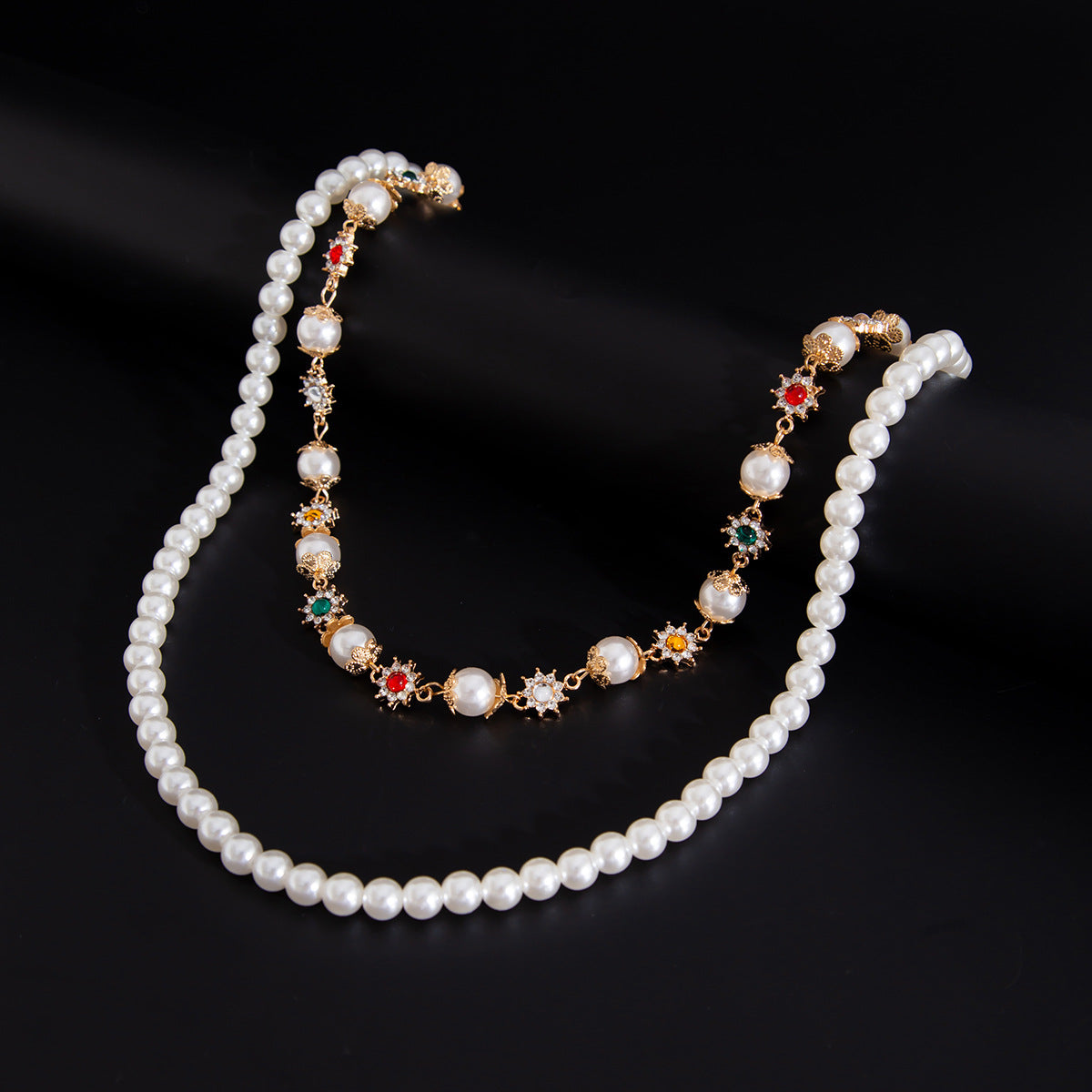 Hip-Hop Metal Waist Chain Featuring Flower And Cross Patterns In Golden Color