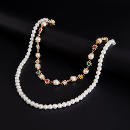 Hip-Hop Metal Waist Chain Featuring Flower And Cross Patterns In Golden Color