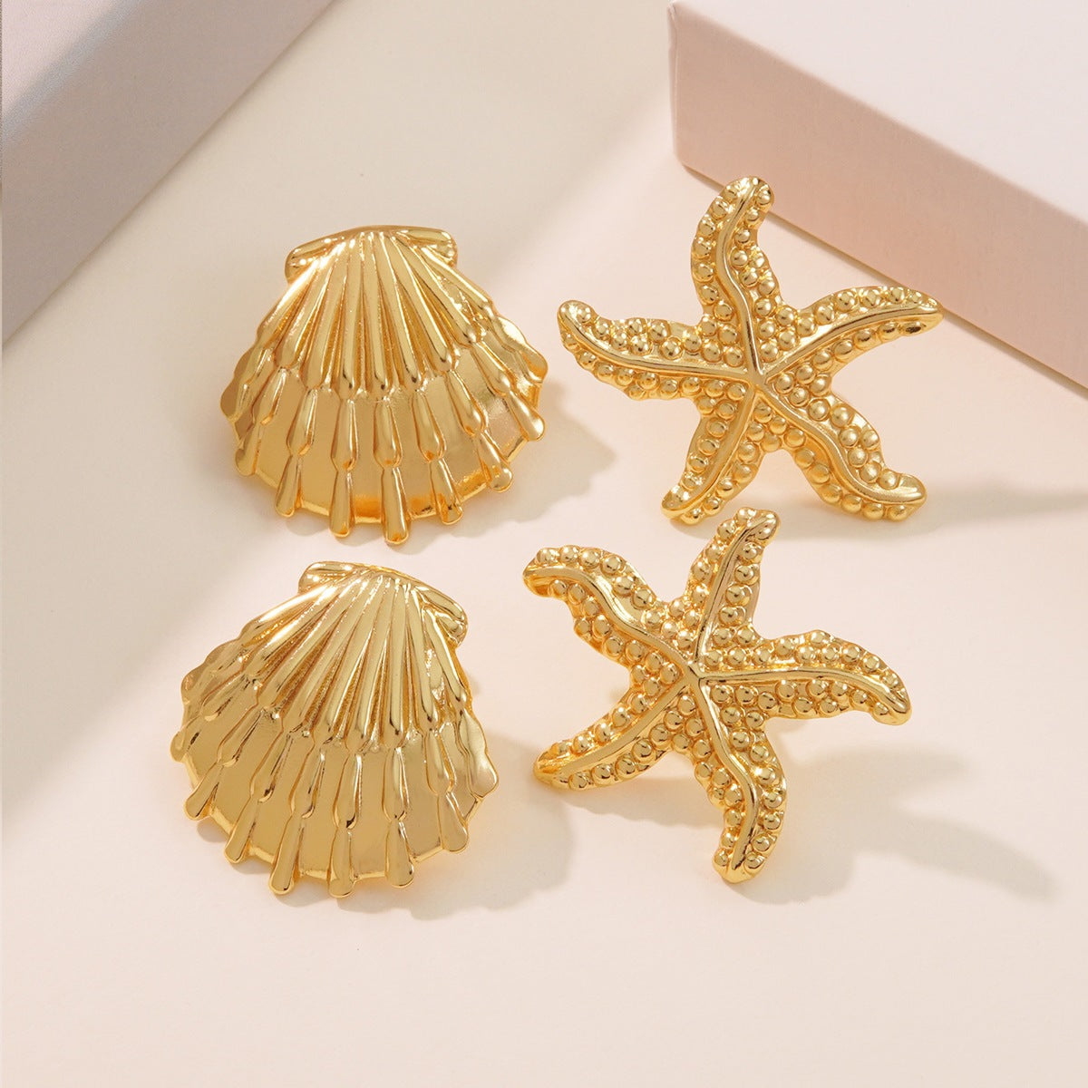 Starfish Earrings For Everyday Wear In Simple Style Made Of Durable Titanium Steel