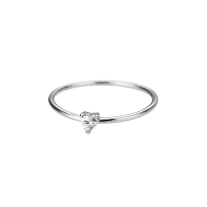 Heart Shape Ring For Valentine’s Day Featuring 18K Real Gold Plated Copper With Zircon Inlay