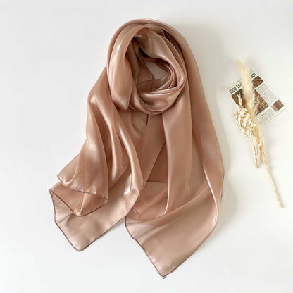 Elegant Organza Kerchief Silk Scarf Featuring Lightweight And Sheer Fabric For Stylish Accessories