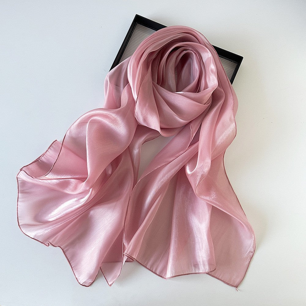 Elegant Organza Kerchief Silk Scarf Featuring Lightweight And Sheer Fabric For Stylish Accessories