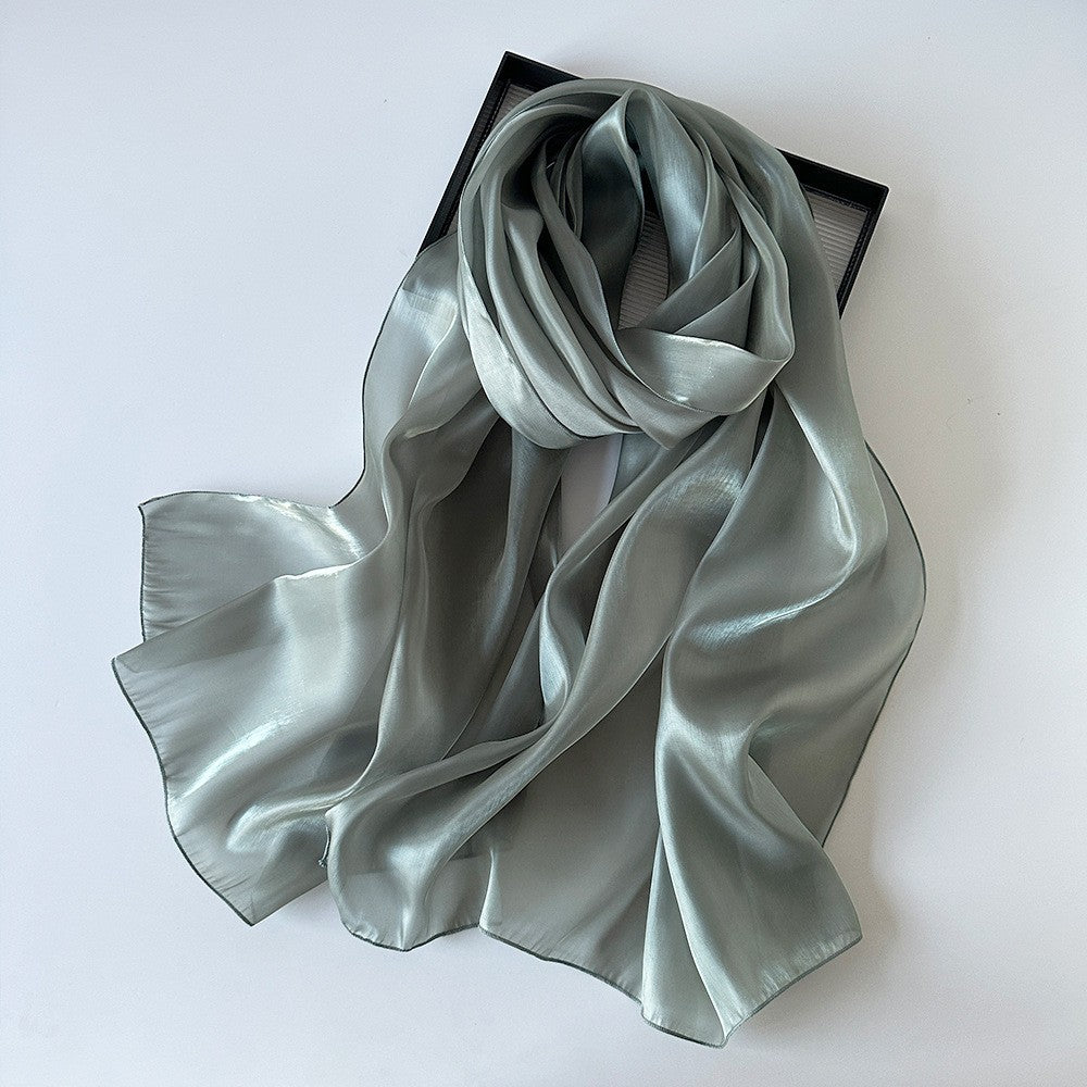 Elegant Organza Kerchief Silk Scarf Featuring Lightweight And Sheer Fabric For Stylish Accessories